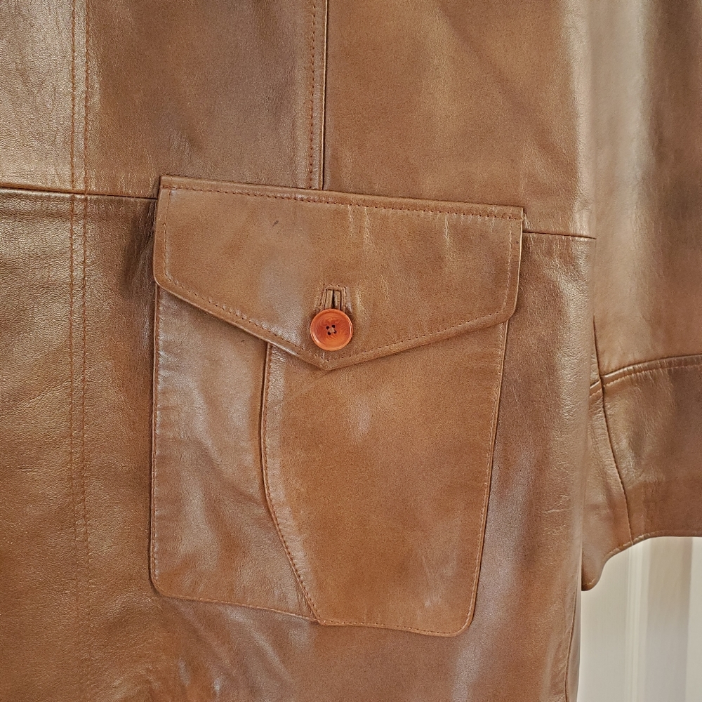 Leathercult Brown Leather Patchwork Jacket 50 - image 5